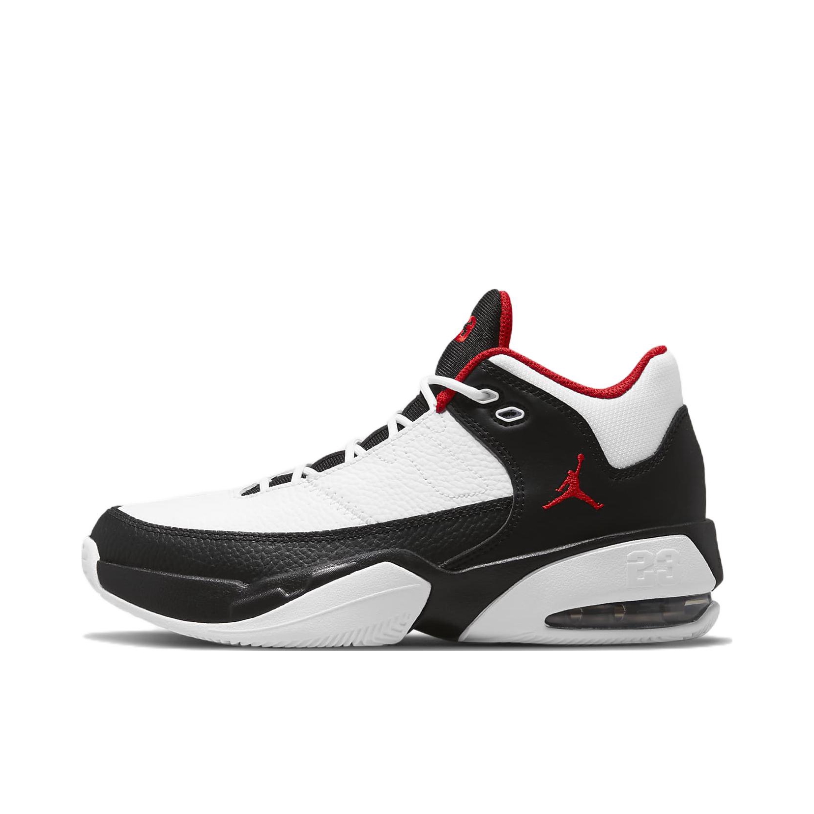 推荐商品：Jordan Max Aura 3 篮球鞋 防滑耐磨舒适轻便回弹实战包裹性圆头复古运动 黑色/白色/红色