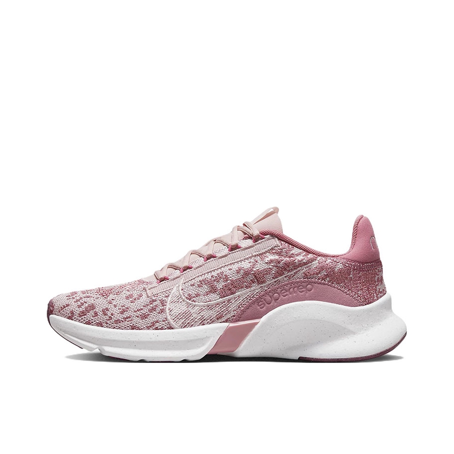 推荐商品：Nike SuperRep Go 3 Flyknit Next Nature 跑鞋 减震回弹轻便透气支撑织物 粉色/白色