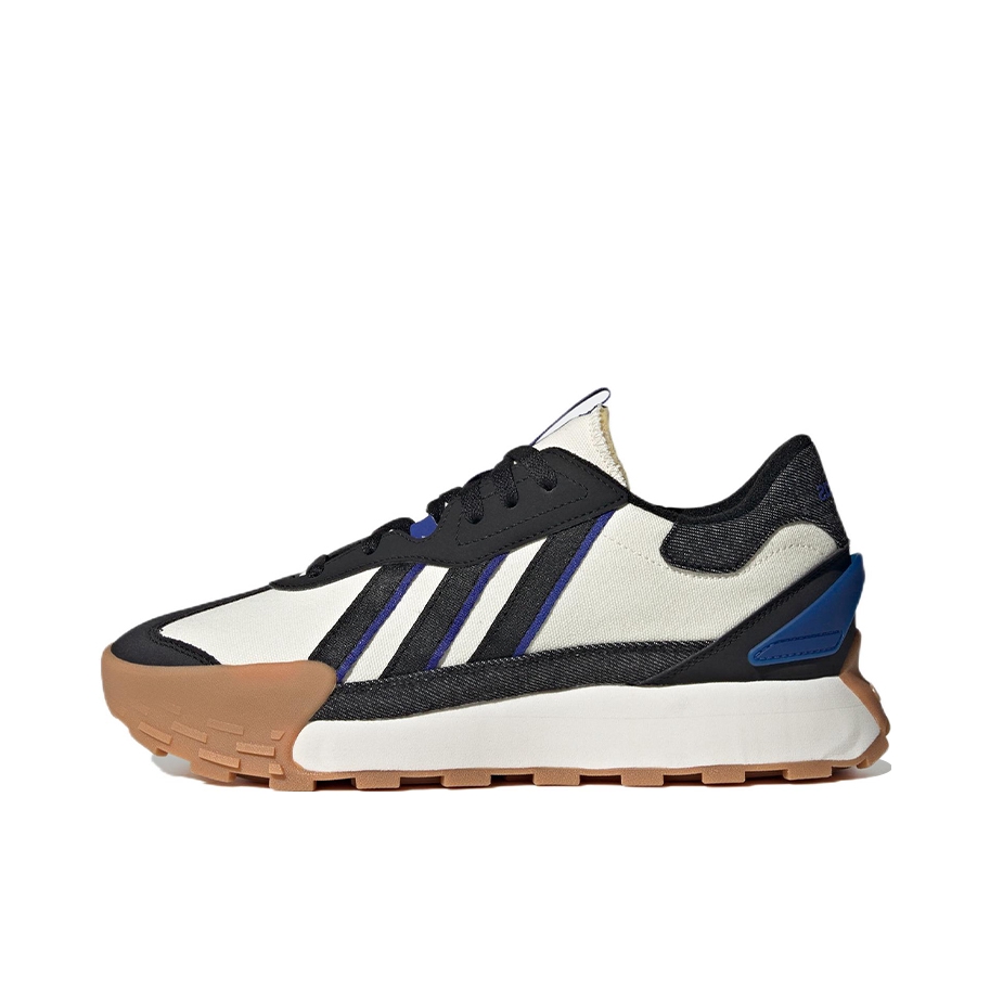 推荐商品：adidas neo Futro Mixr 运动休闲鞋 防滑耐磨轻便舒适增高厚底透气复古织物轻运动 米色/黑色