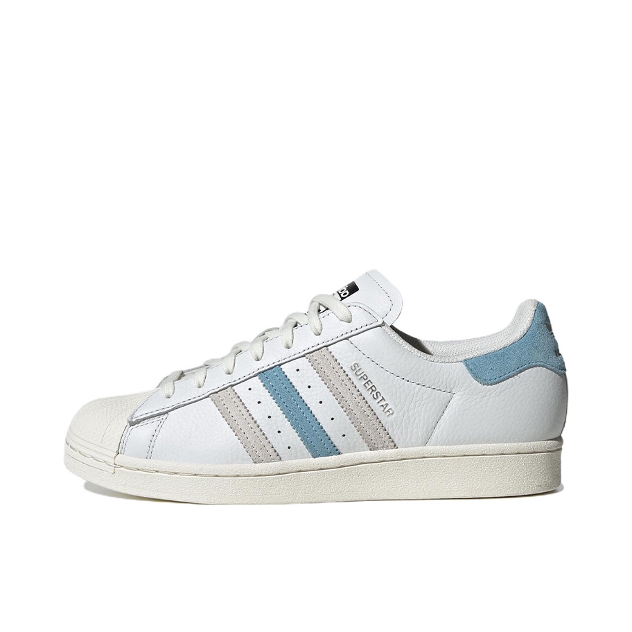 推荐商品：【宋雨琦同款】 adidas Originals Superstar 板鞋 轻便贝壳头薄底舒适百搭耐磨复古 雾蓝/白色/灰色