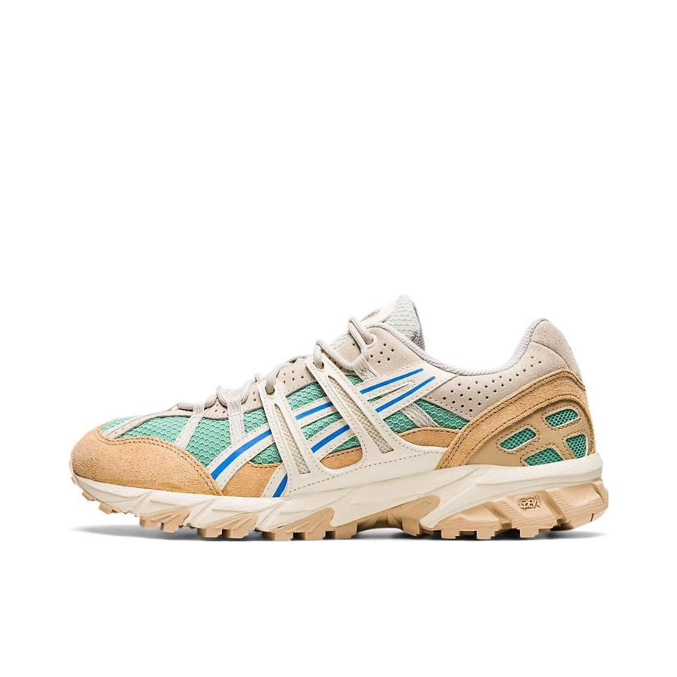 推荐商品：Asics/亚瑟士 Gel-Sonoma 15-50 跑鞋 舒适缓震轻便透气合成革经典复古时尚百搭织物回弹 棕色/绿色