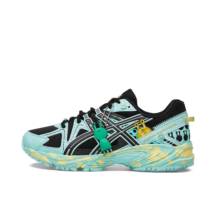 推荐商品：Asics/亚瑟士 Gel-Kahana TR 潮流复古 合成革 织物 运动休闲鞋 丸山纯奈联名/黑色/绿色