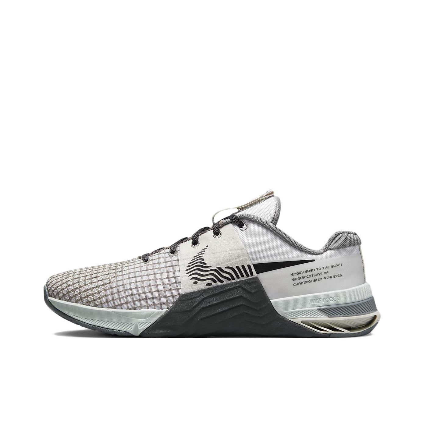 推荐商品：Nike Metcon 8 减震回弹 轻便透气 综合 耐磨防滑 训练鞋 尘光子色/黑色