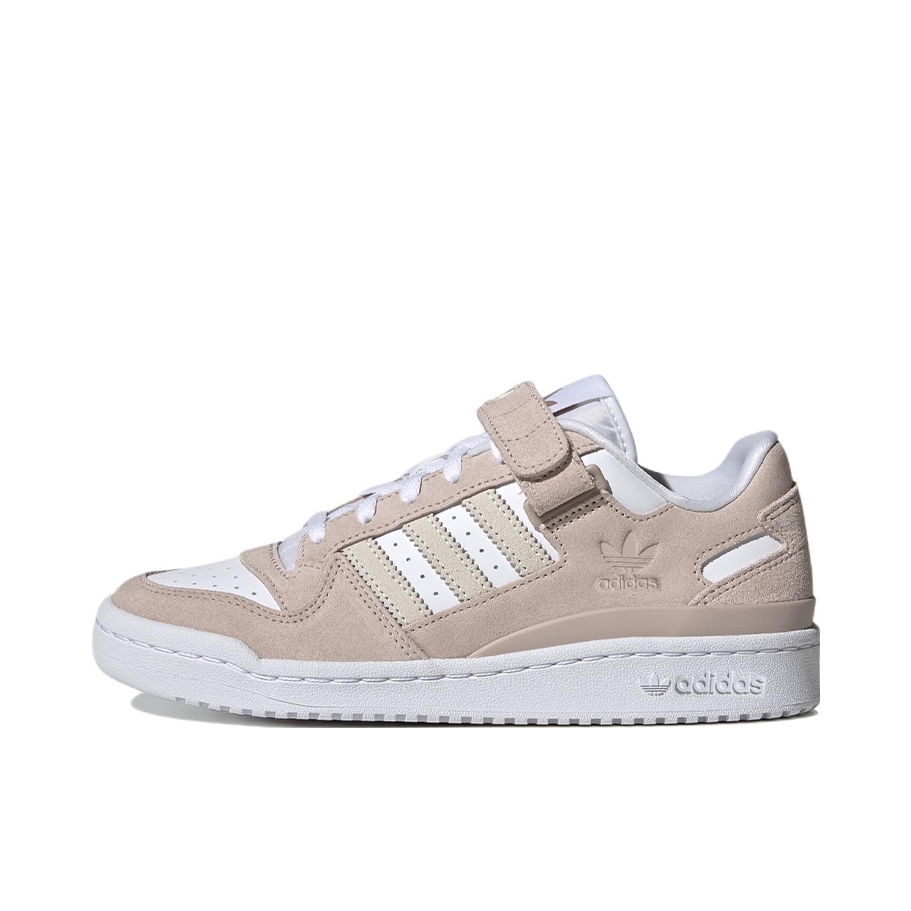 推荐商品：adidas Originals Forum 板鞋 轻便复古防滑时尚魔术贴篮球风薄底包裹性 女款/白色/粉色