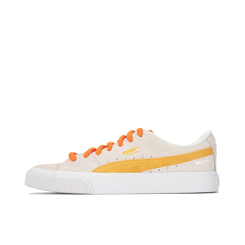 推荐商品：Puma/彪马 Suede Skate Nitro 板鞋 防滑耐磨轻便透气舒适缓震复古时尚潮流 白色/芥菜色
