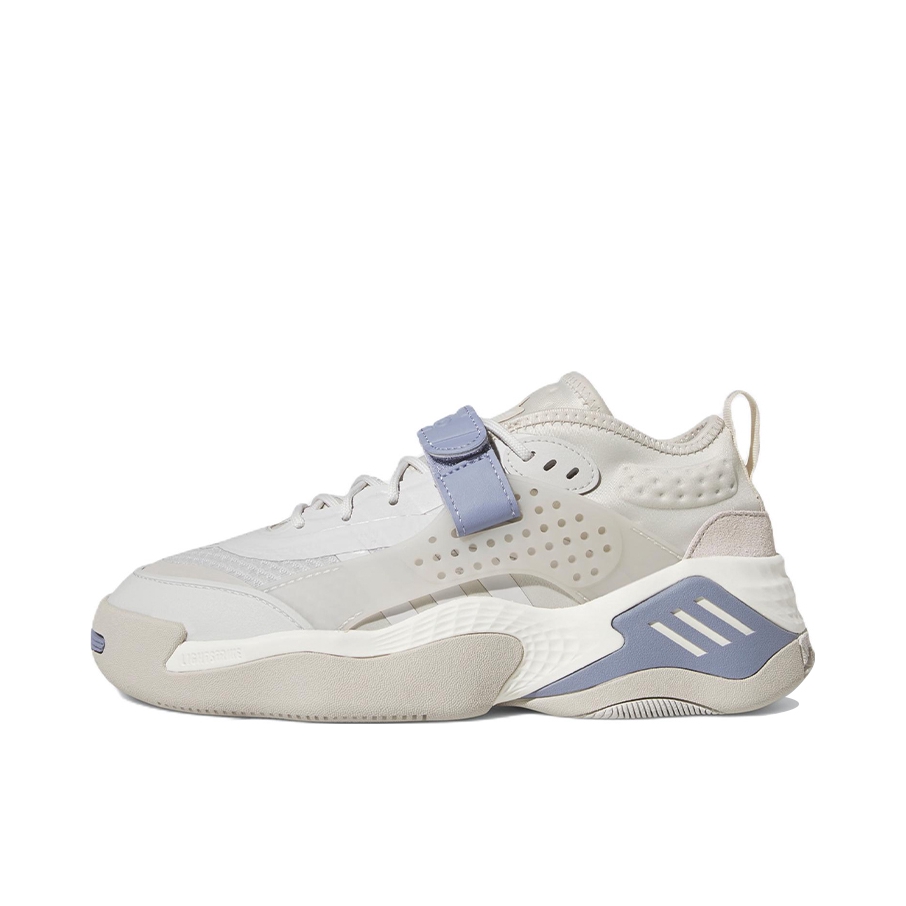 推荐商品：adidas Originals Streetball 3 防滑耐磨 舒适减震 运动休闲鞋 浅卡其色/白色/蓝色