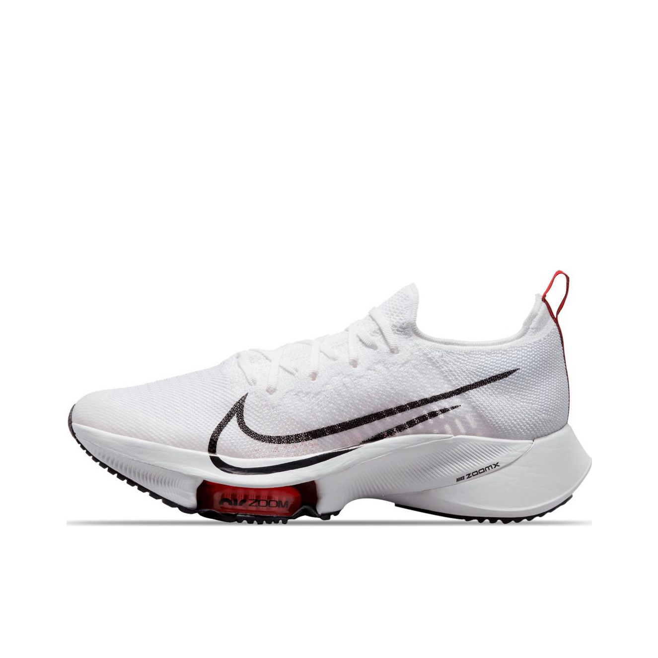 推荐商品：Nike Air Zoom Tempo NEXT% 跑鞋 全掌稳定支撑耐磨透气防滑碳板跑道耐穿 白色/红色