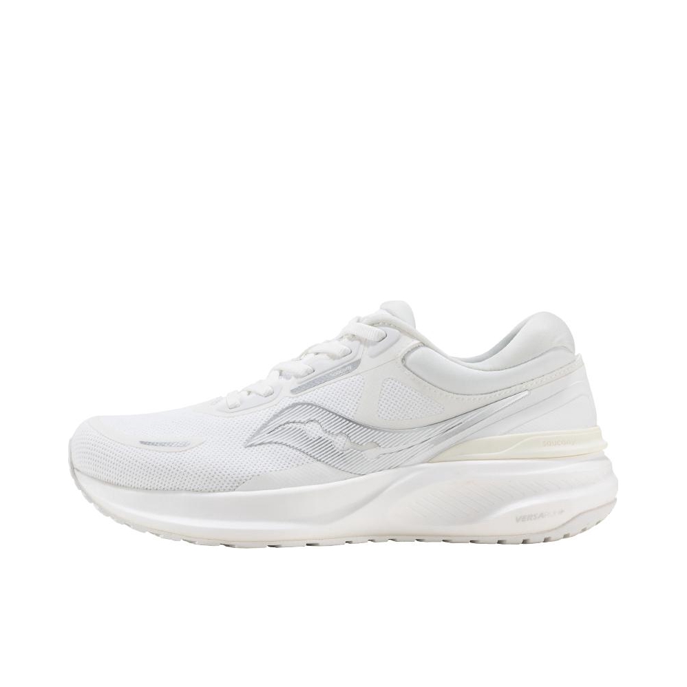 推荐商品：Saucony/索康尼 Puff 泡芙 减震回弹 防滑耐磨 透气 慢跑 跑鞋 白色