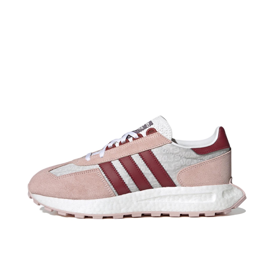 推荐商品：adidas Originals RETROPY E5 跑鞋 缓震透气复古 粉色/灰色/白色