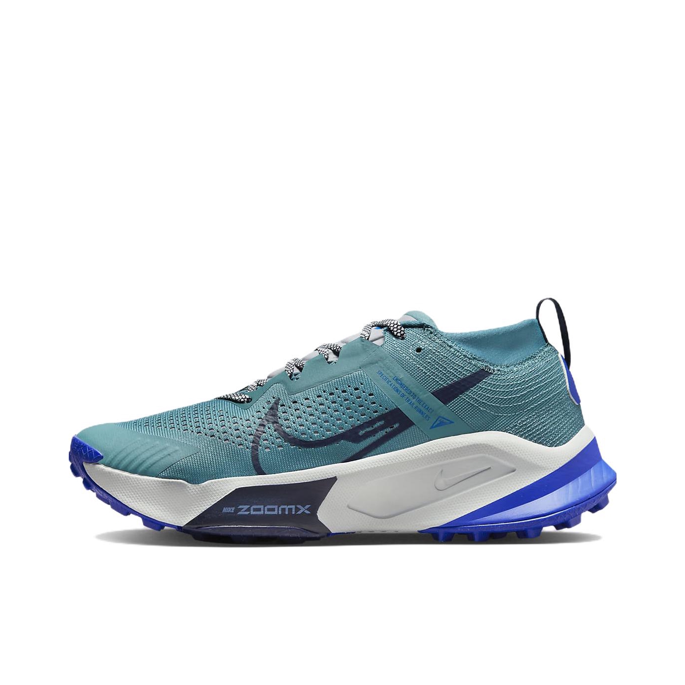 推荐商品：Nike ZoomX Zegama Trail 跑鞋 越野抓地泡棉缓震 青色/蓝色