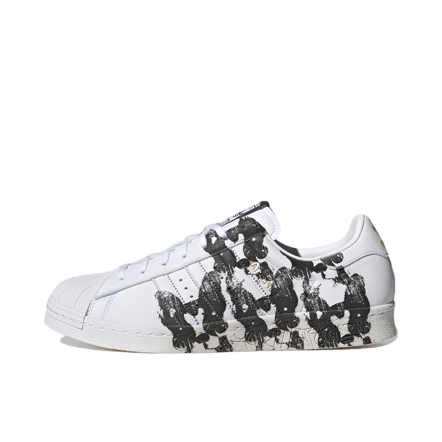 推荐商品：adidas Superstar 80s 板鞋 贝壳头复古防滑耐磨防水减震运动 戌狗 韩美林联名/白色/黑色
