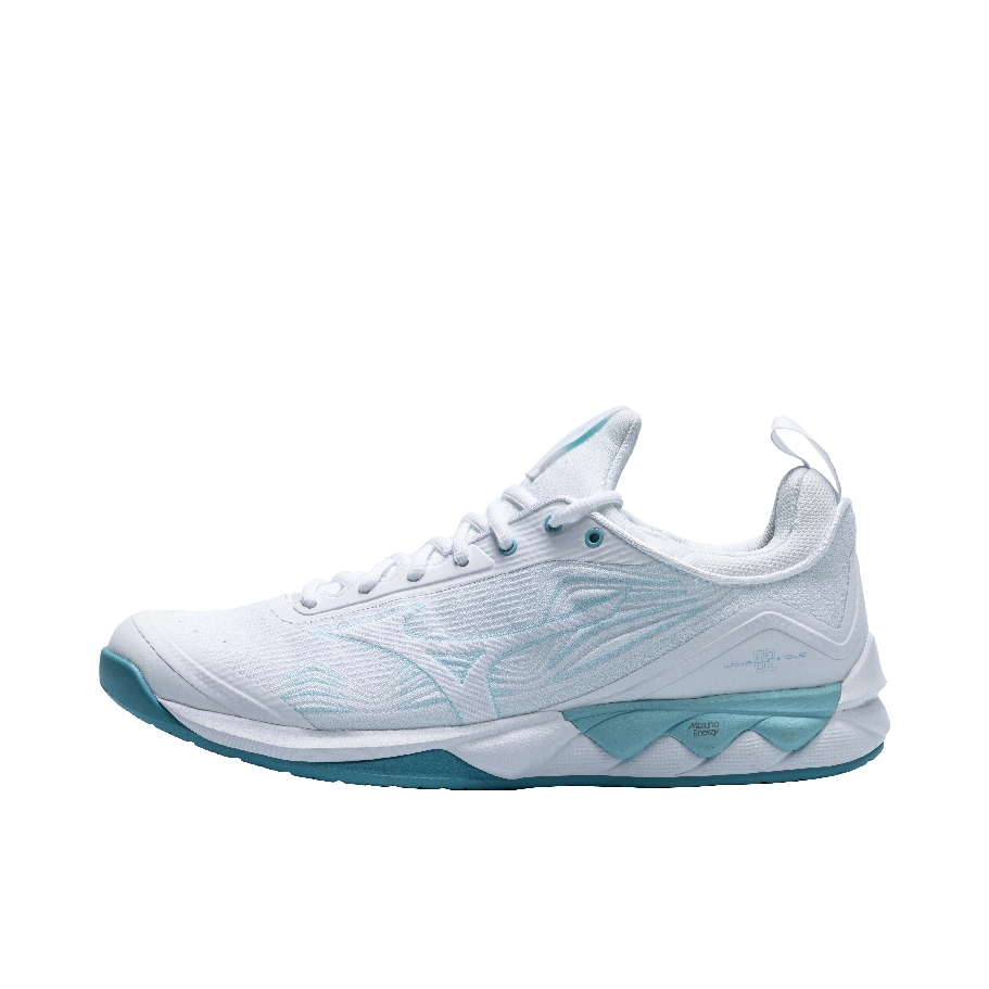 推荐商品：Mizuno/美津浓 Wave Luminous 2 抓地 缓震回弹 防滑耐磨 轻便透气 稳定 专业比赛 舒适运动 入门级 排球鞋 白色/蓝绿色