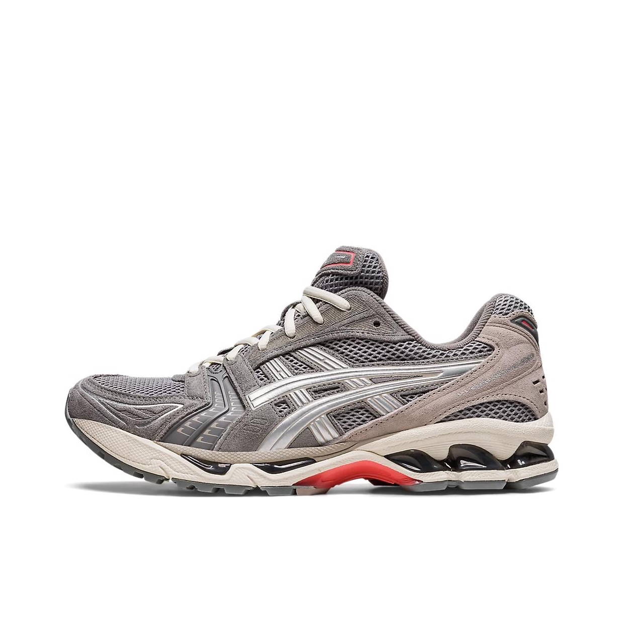 推荐商品：Asics/亚瑟士 Gel-Kayano 14 跑鞋 舒适减震防滑耐磨网面百搭复古慢跑 灰色/灰褐色