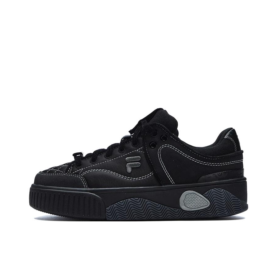 推荐商品：FILA/斐乐 Stack 板鞋 舒适轻便增高厚底复古 黑色