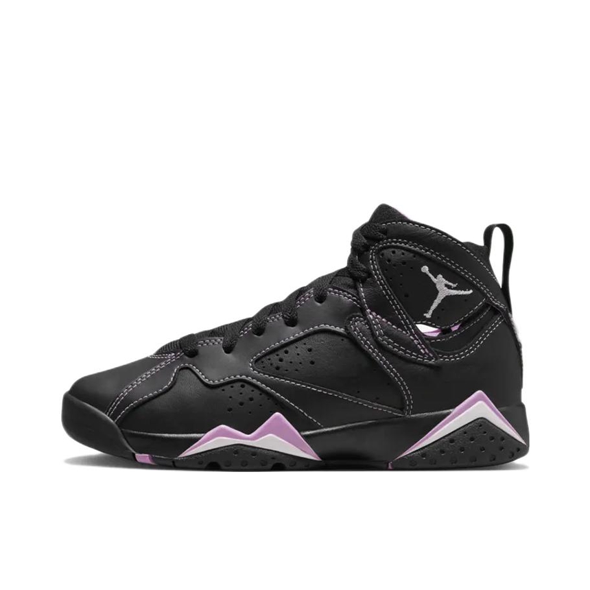 推荐商品：Air Jordan 7 运动休闲鞋 时尚防滑耐磨复古支撑合成革网布潮流 GS/黑色/浅紫