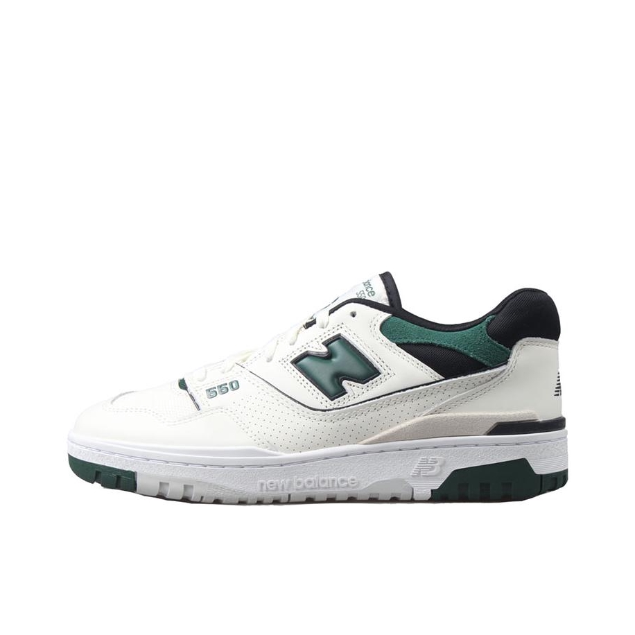 推荐商品：New Balance 550 复古 舒适 百搭 减震透气 防滑耐磨 潮流 运动休闲鞋 米白/绿色/黑色