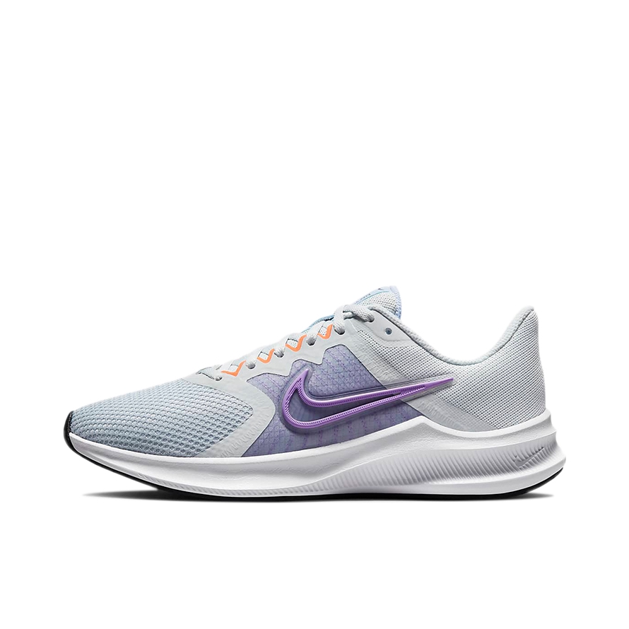 推荐商品：Nike Downshifter 11 跑鞋 网面透气休闲防滑缓震耐磨健身训练运动包裹性 女款/浅灰/紫色