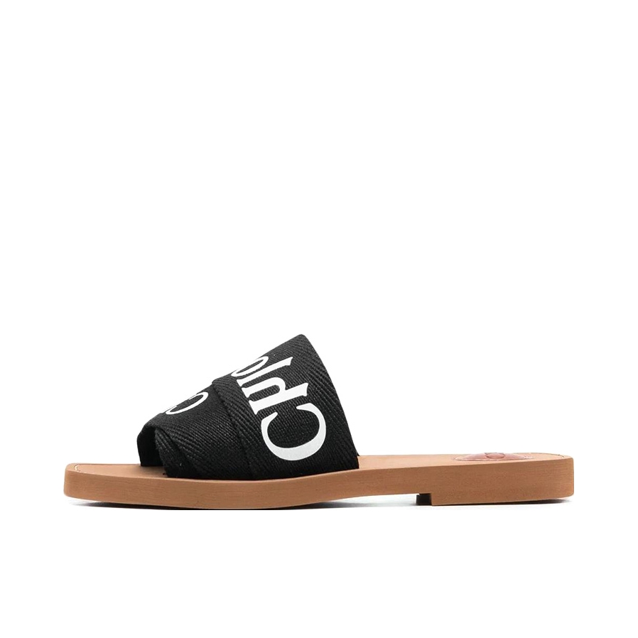 推荐商品：Chloe Woody 时尚百搭 休闲 舒适轻便 套脚 一字 拖鞋 CHC19U18808275 黑色