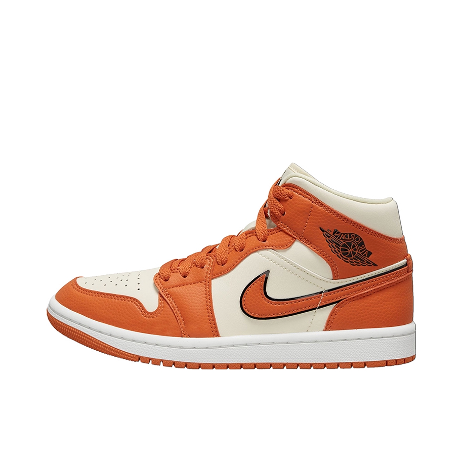 推荐商品：Air Jordan 1 板鞋 运动休闲鞋 复古潮流支撑合成革 Shattered Backboard 中帮/浅皮橙/白色
