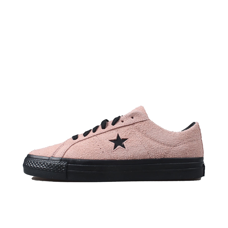 推荐商品：Converse/匡威 One Star Pro 翻毛皮 潮流复古 舒适 耐磨 防滑 板鞋 粉色/黑色