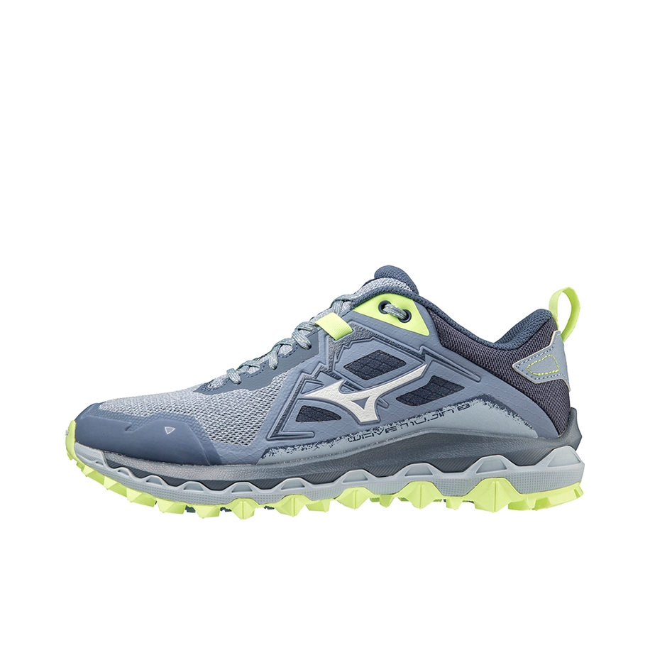 推荐商品：Mizuno/美津浓 Wave Mujin 8 抓地 缓震耐磨 舒适透气 越野 跑鞋 雾蓝/淡灰