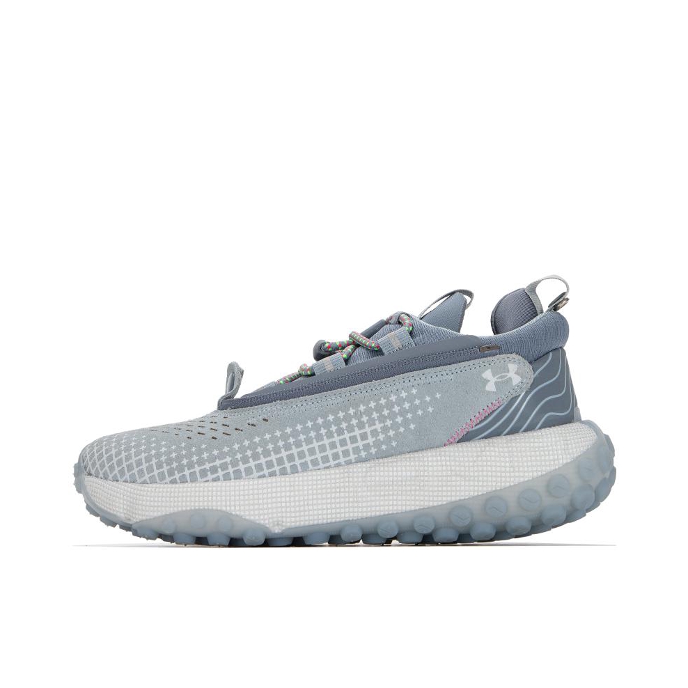 推荐商品：Under Armour/安德玛 HOVR Summit Fat Tire 缓震耐磨 舒适透气 厚胎 牛皮革 健身训练 回弹 织物 运动休闲鞋 浅灰色/蓝色/白色