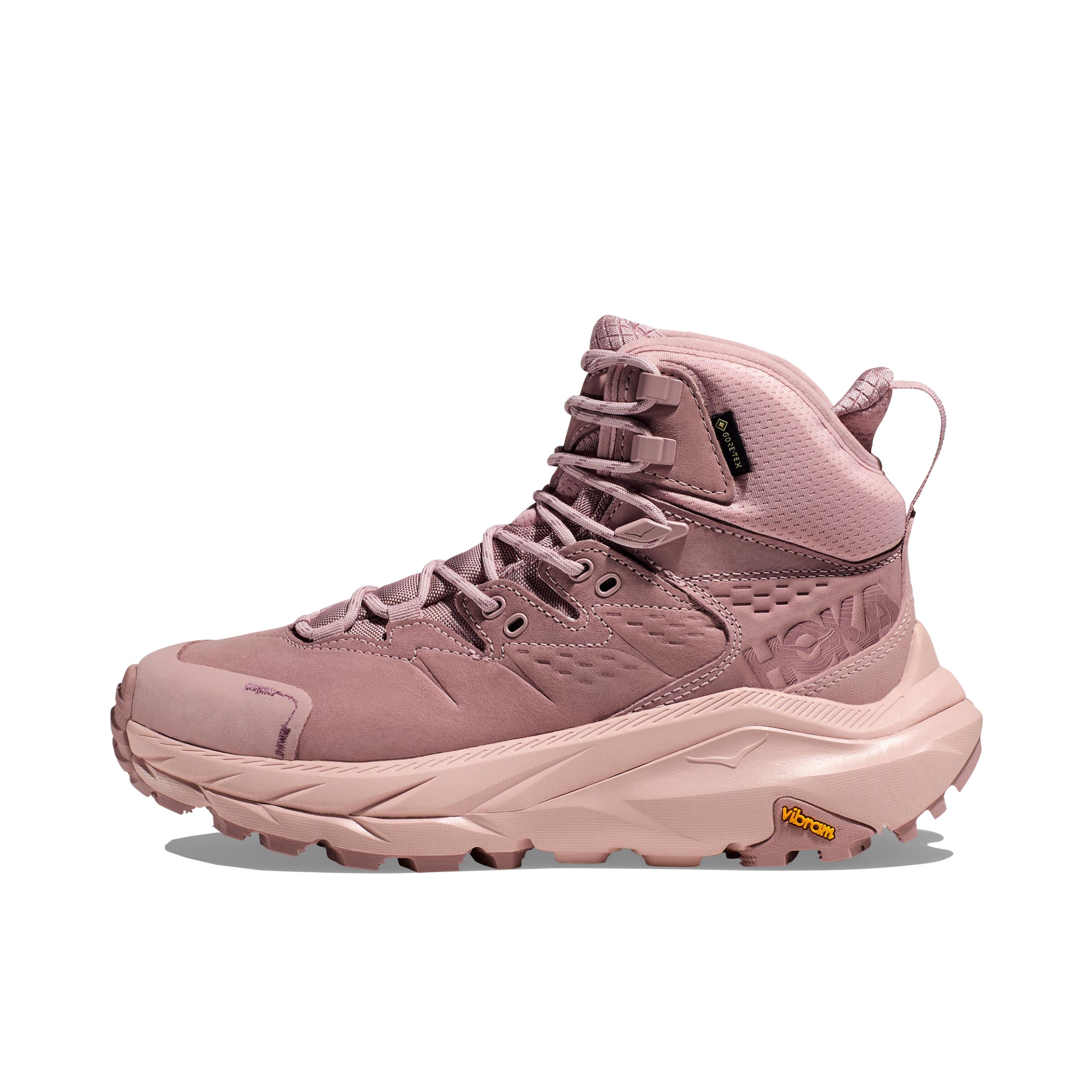 推荐商品：HOKA ONE ONE Kaha 2 GTX 舒适 防水 防滑耐磨 徒步鞋 户外鞋 淡藕荷紫/粉桃色