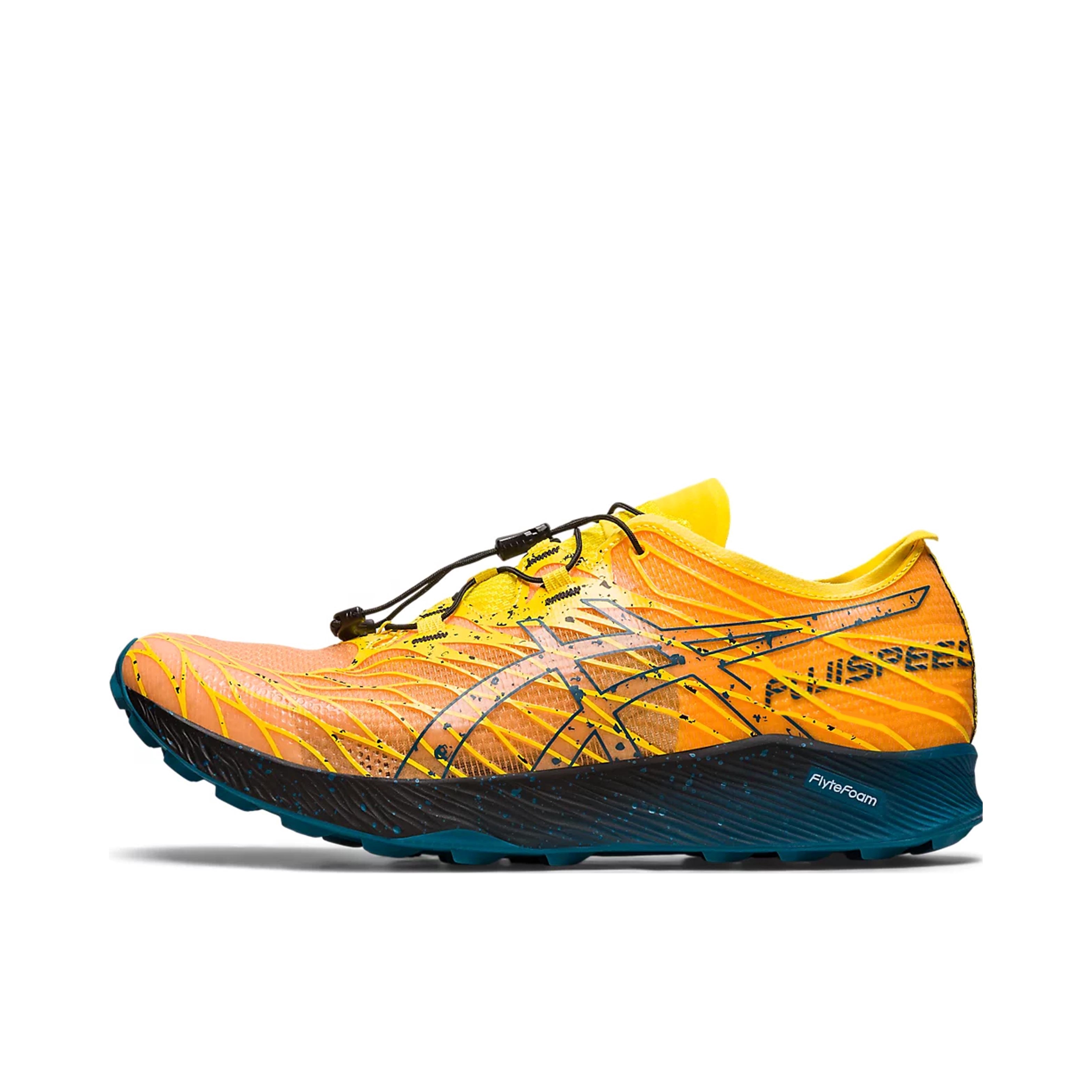 Asics/亚瑟士 FujiSpeed 抓地 防滑耐磨 缓震回弹 舒适透气 圆头 户外 跑鞋 黄色