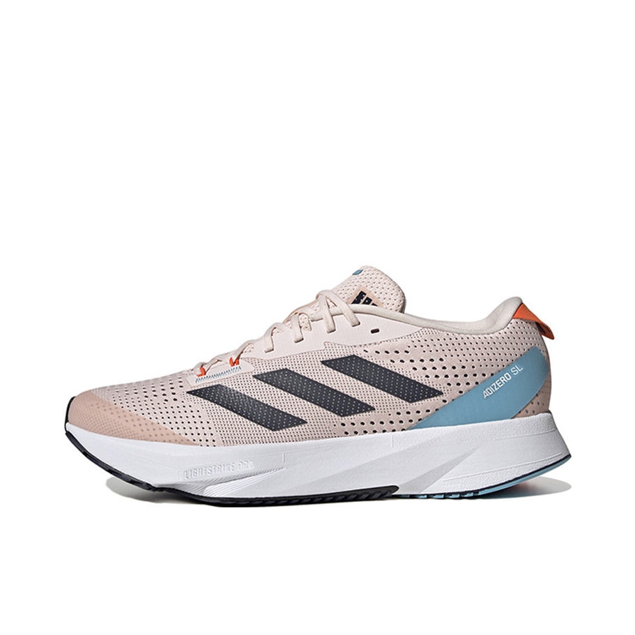 推荐商品：adidas Adizero SL1 跑鞋 减震透气轻便备赛长跑训练 卡其色/灰蓝