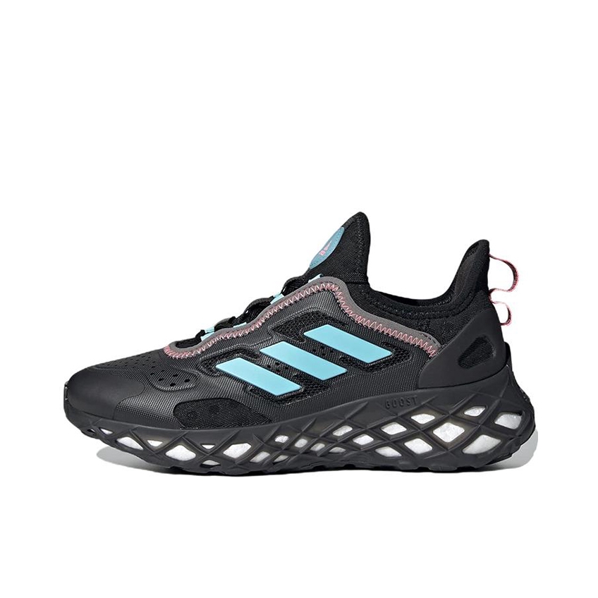 推荐商品：adidas Web Boost 跑鞋 减震回弹防滑耐磨 大童/黑色/蓝色