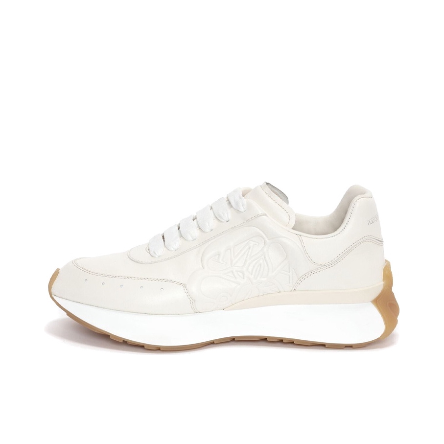 推荐商品：Alexander McQueen/亚历山大麦昆 Sprint Runner 系列 防滑耐磨 时尚 运动休闲鞋 米色