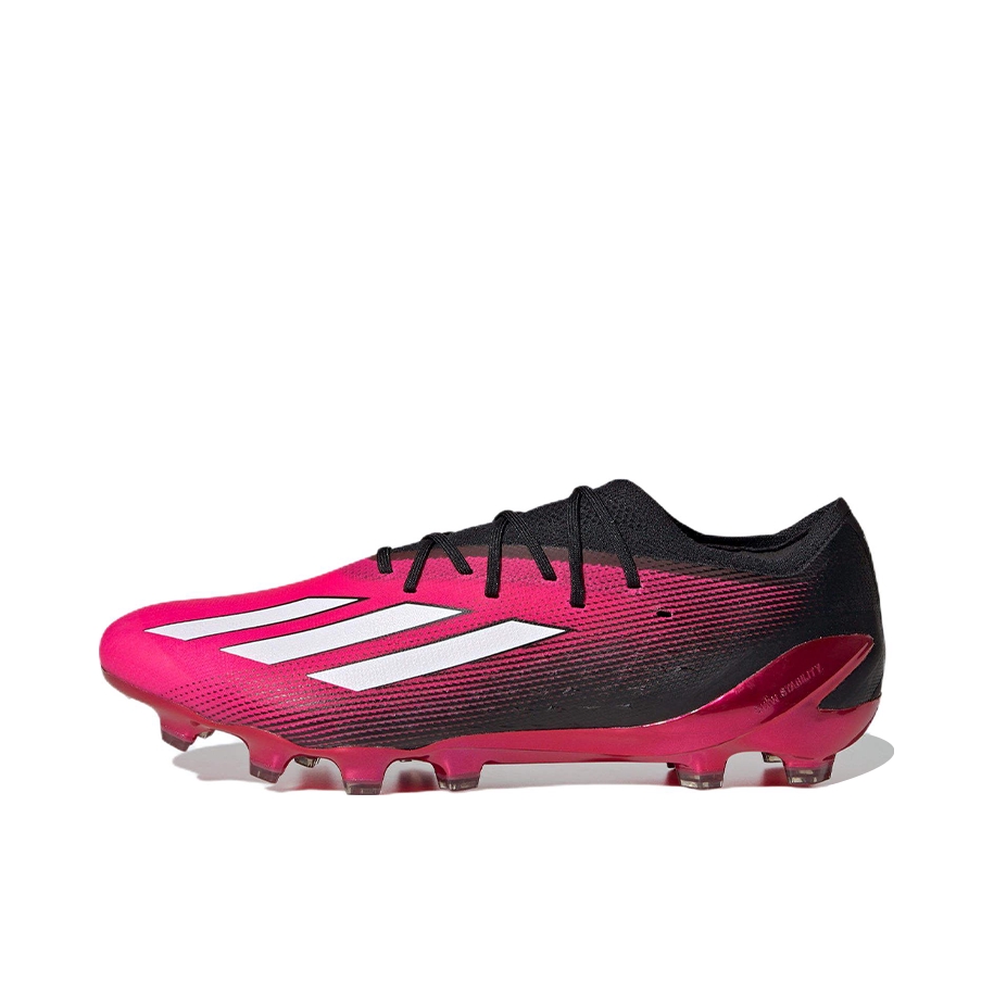 推荐商品：adidas X Speedportal.1 AG 顶级 胶质短钉 人工草场 抗冲击 足球鞋 玫红/黑色