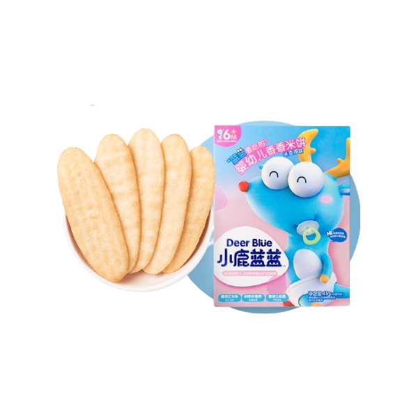 推荐商品：小鹿蓝蓝 婴幼儿无添加零食磨牙手指饼干香香原味米饼蔬菜味多口味爆品