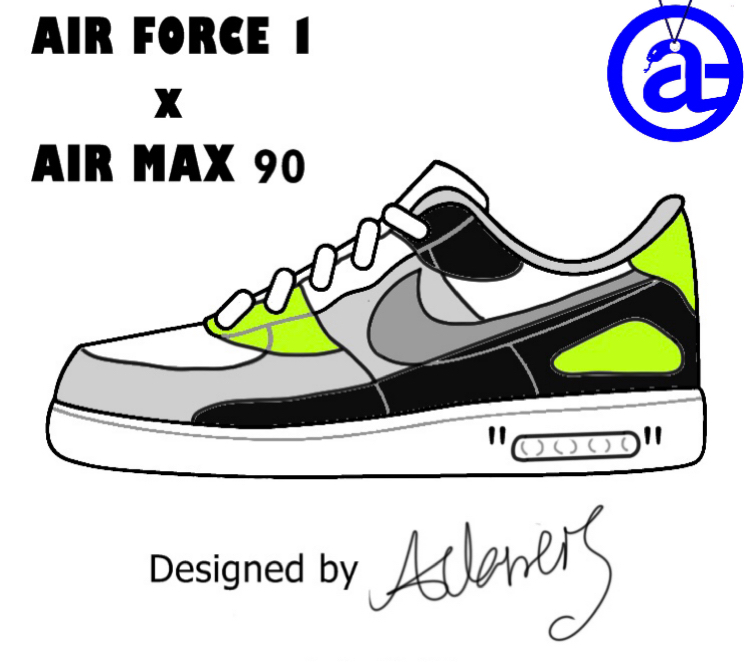 Airmax 90 Volt配色的AF1