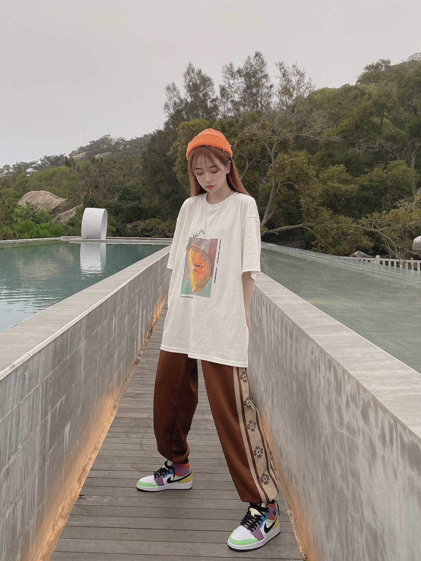 OOTD/ 开学这样穿超酷 油画t恤🧁