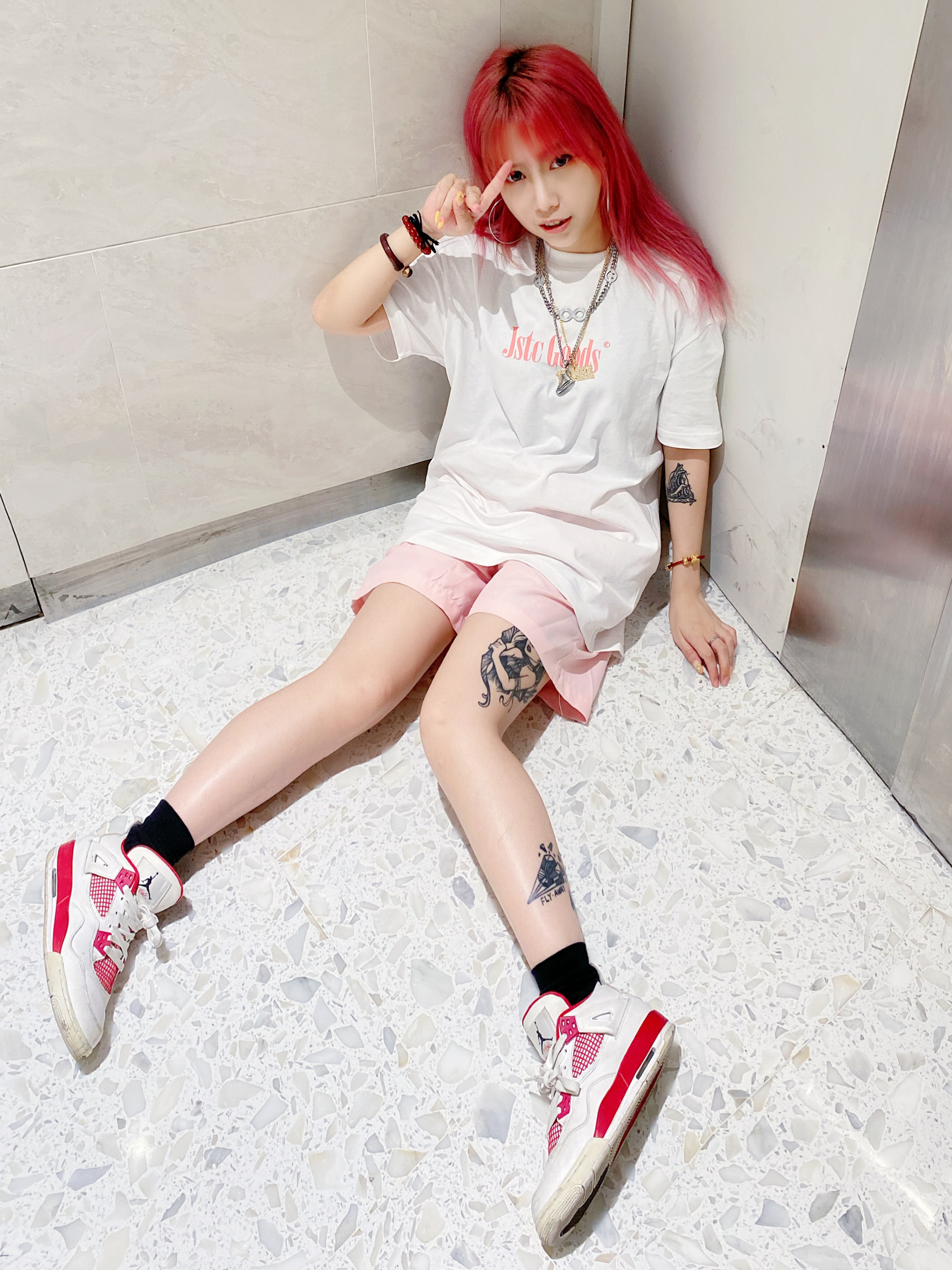 OOTD｜夏日粉色系，袜子有点出镜！