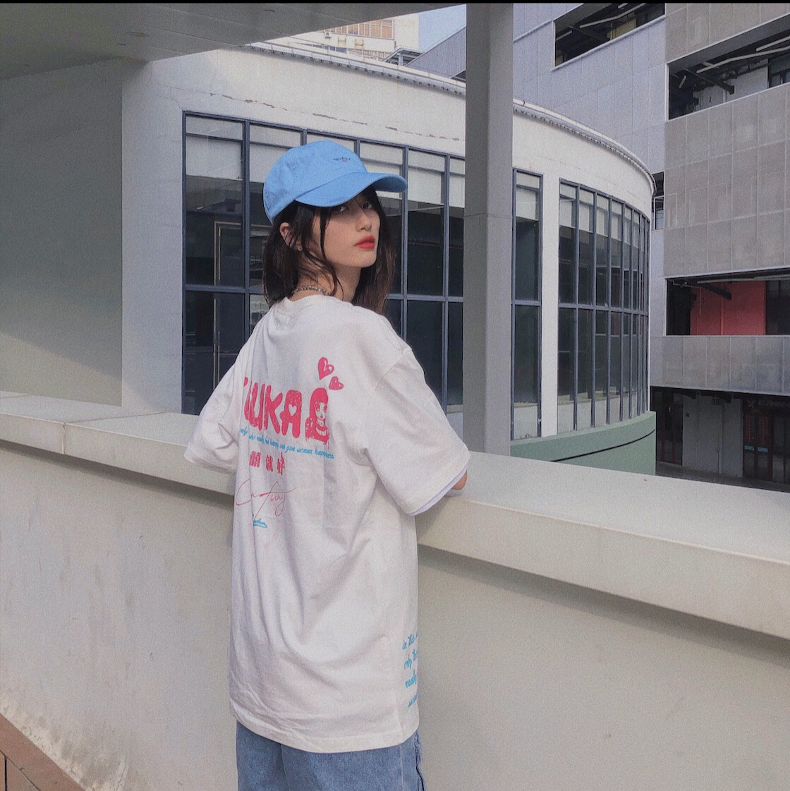 ootd/163/粉蓝穿搭