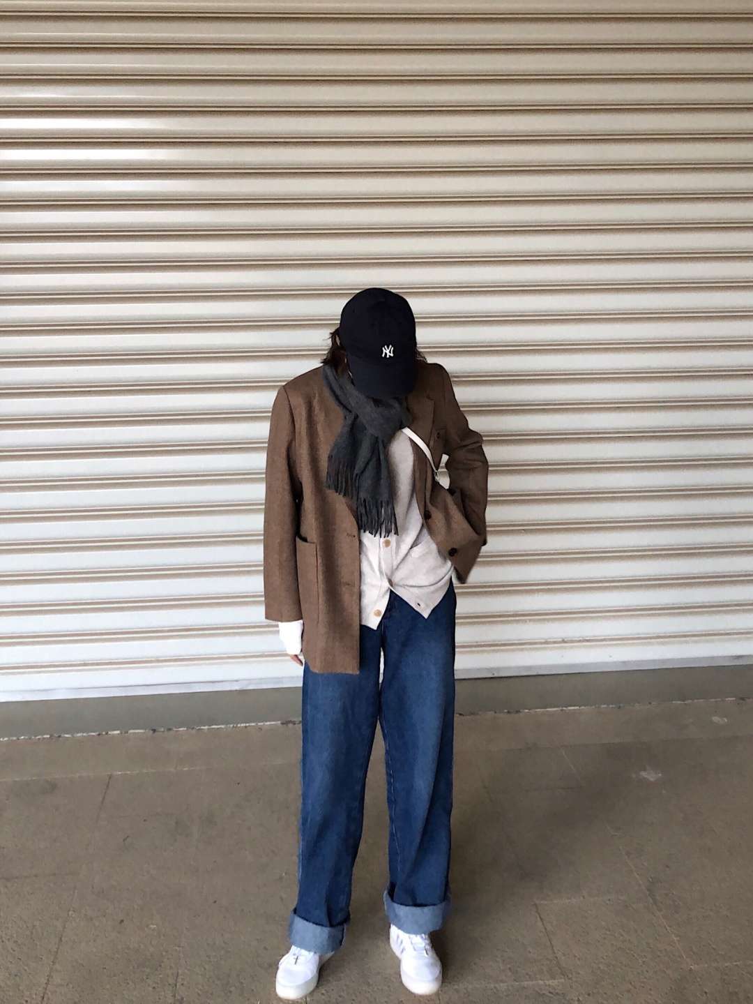 冬日复古呢子西装外套叠穿分享