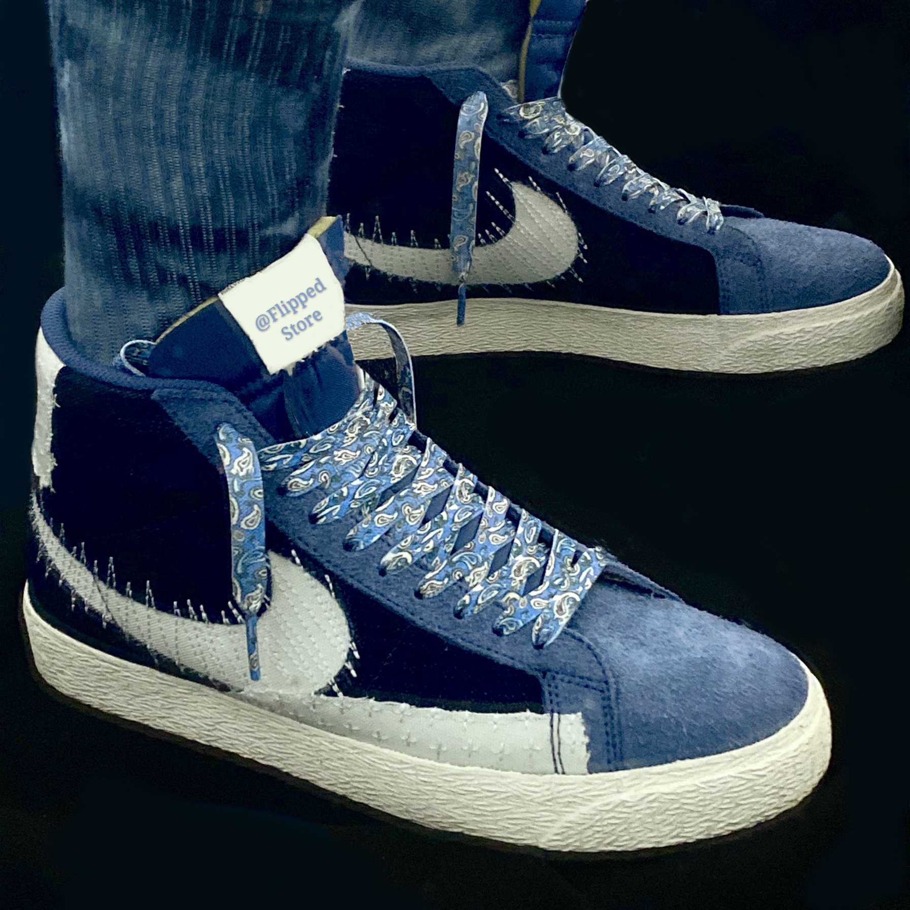 Nike Blazer 蓝染刺子绣 好看