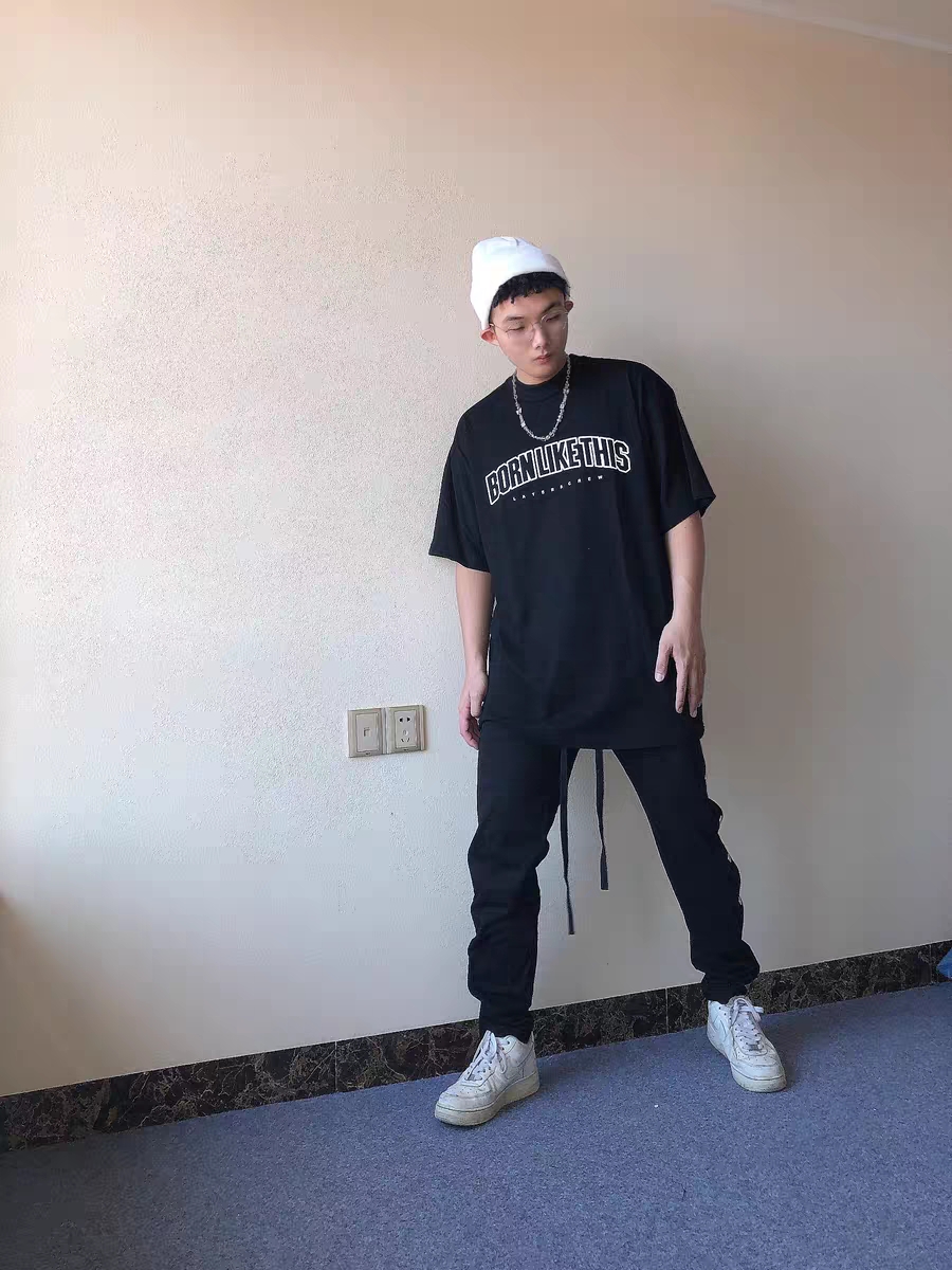 BONELESS 毛圈排扣长裤 K209