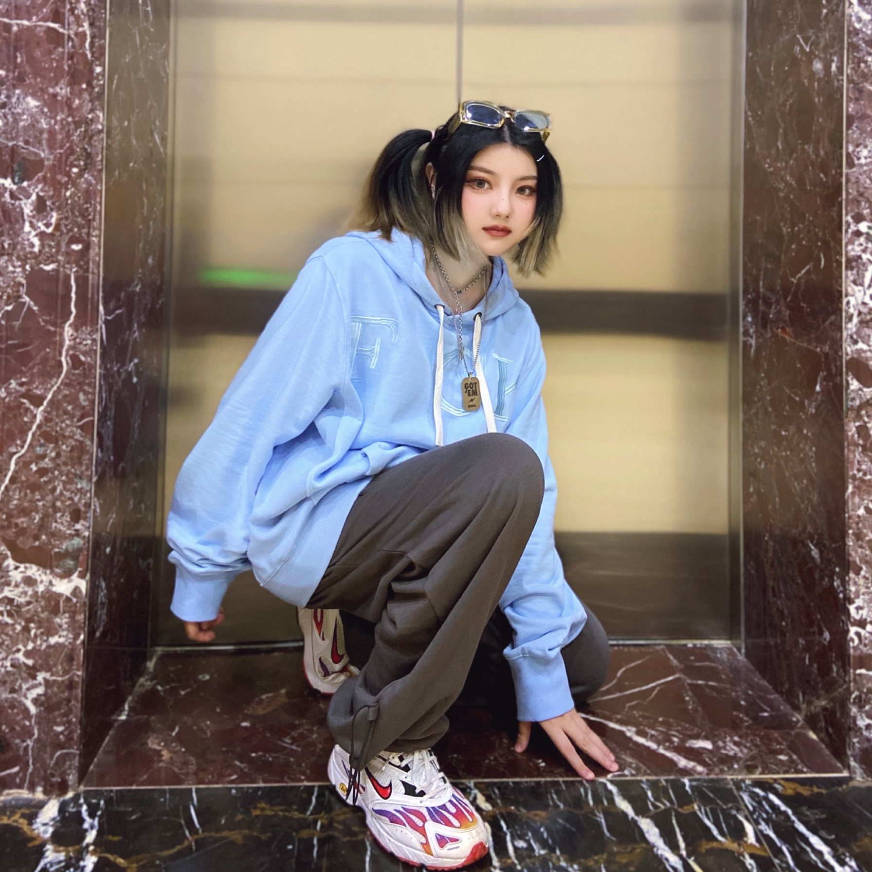 婴儿蓝也太奶了