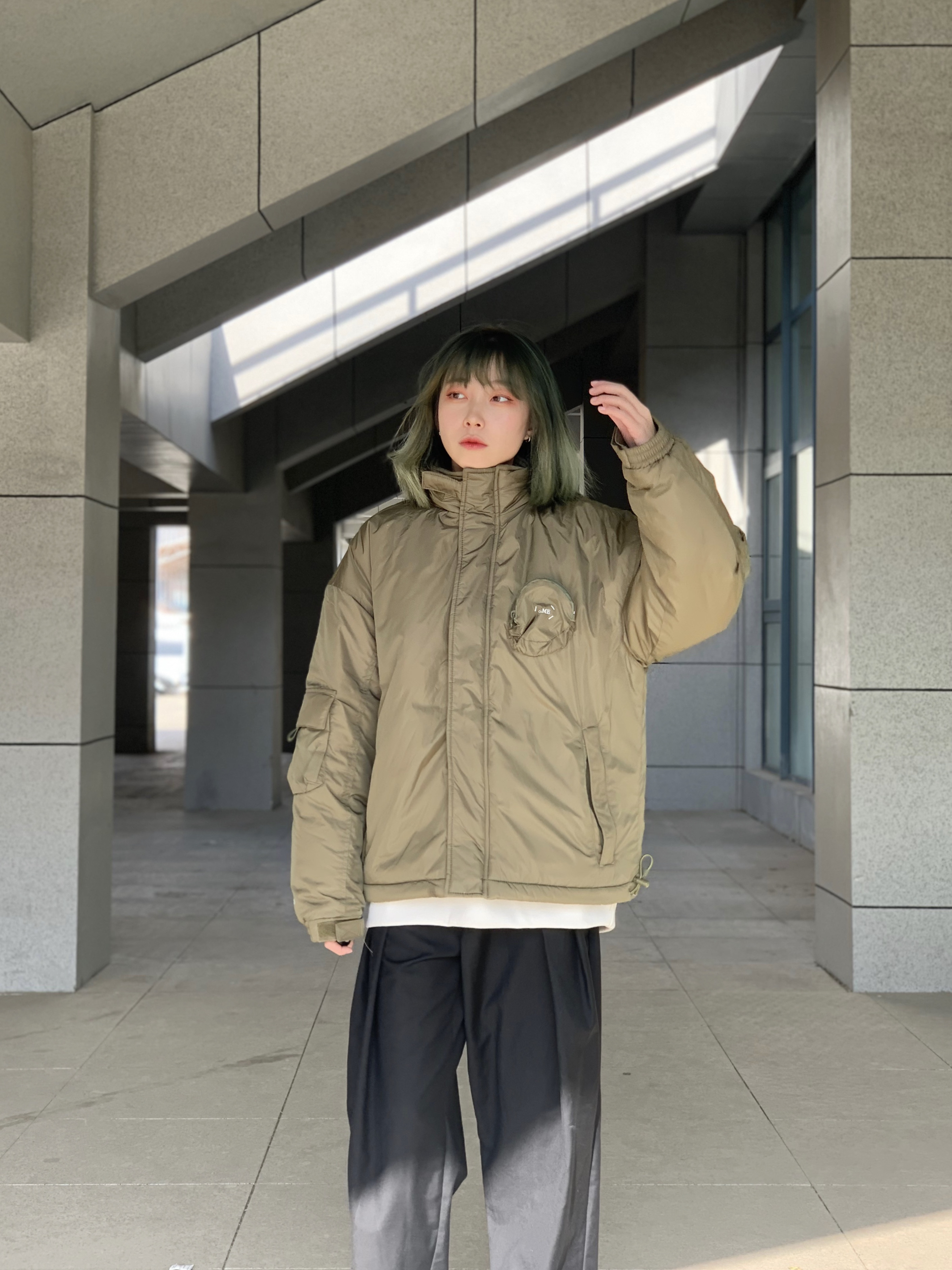 OOTD|军事风工装保暖棉衣