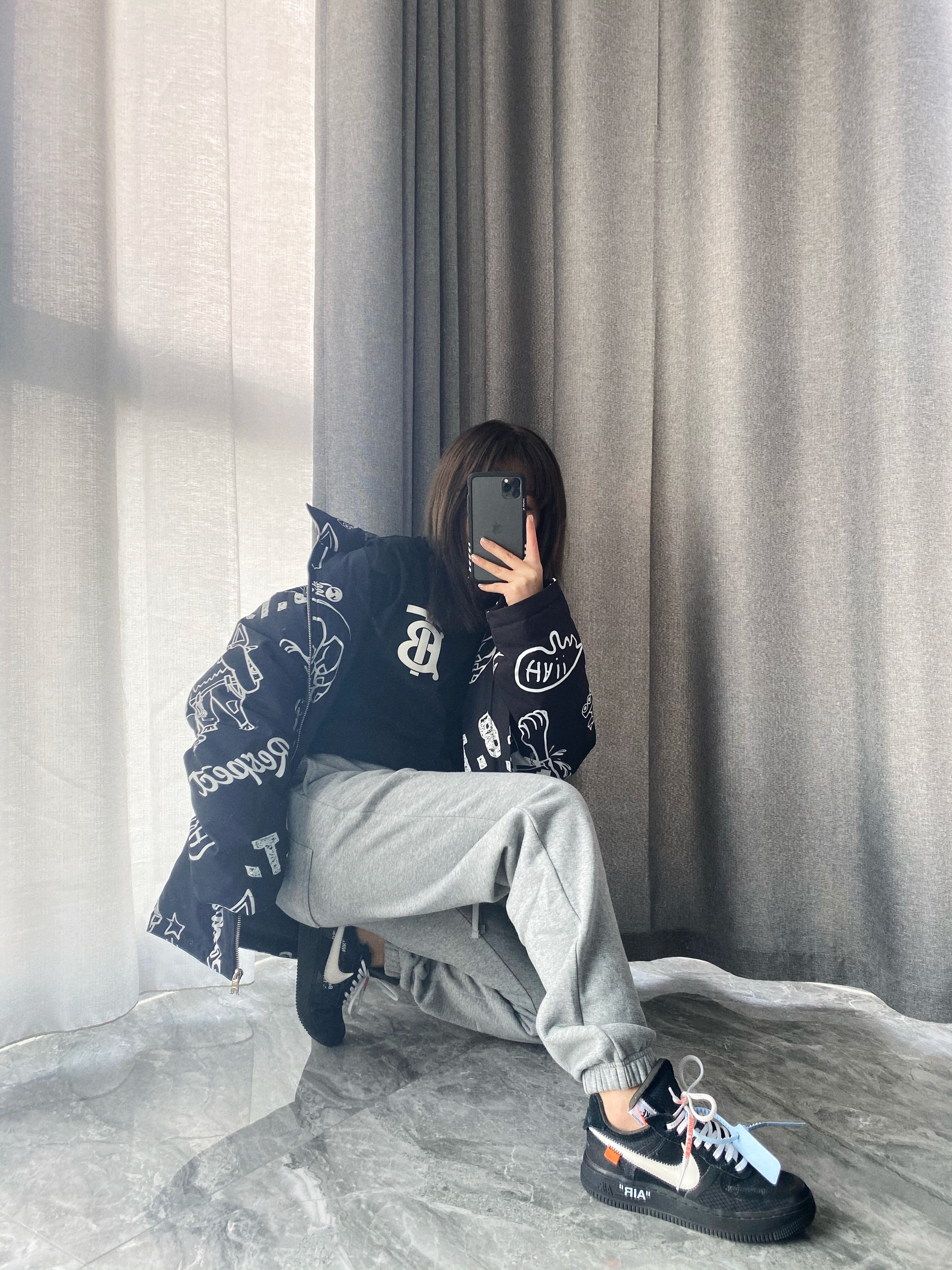 Ootd 球鞋配羽绒服 快速出街穿搭