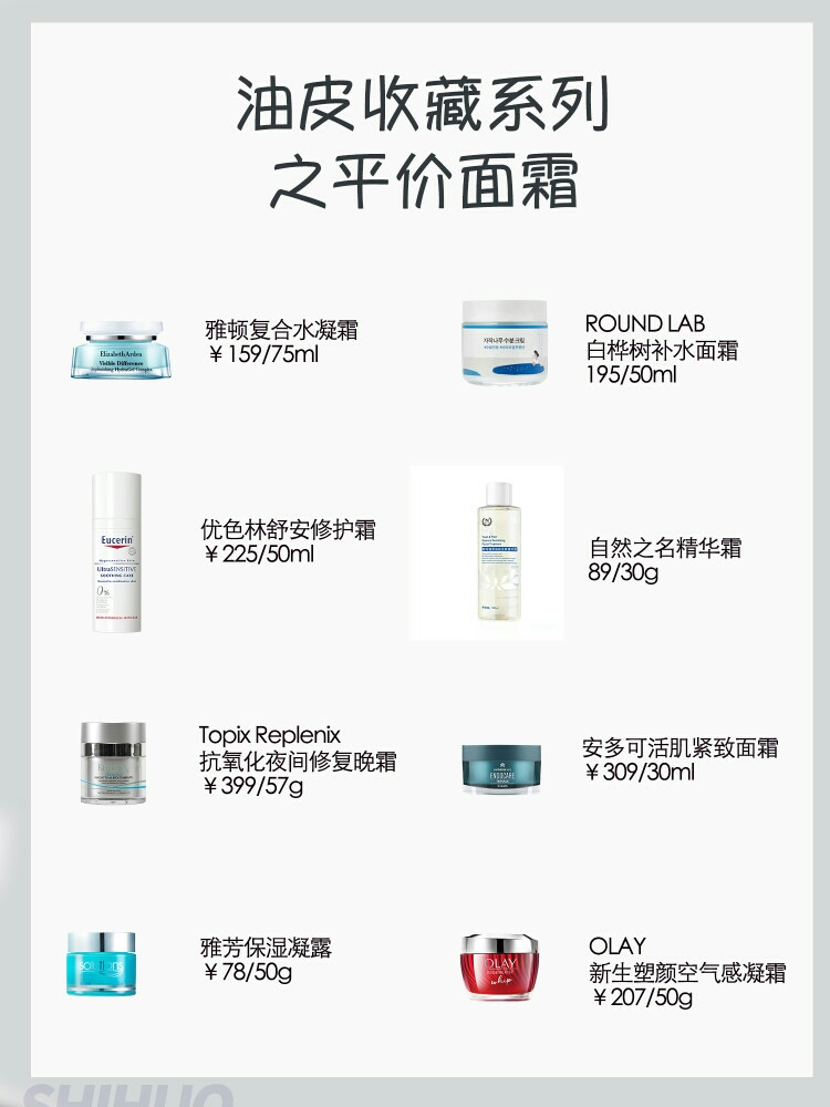 油皮收藏系列之平价面霜