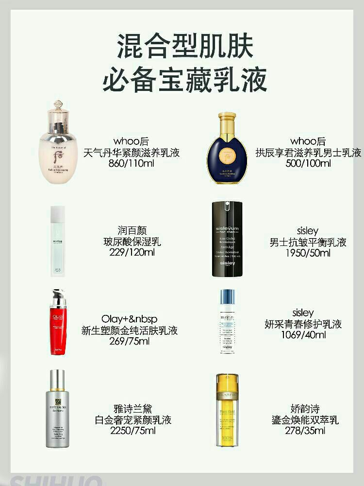 混合型肌肤必备宝藏乳液