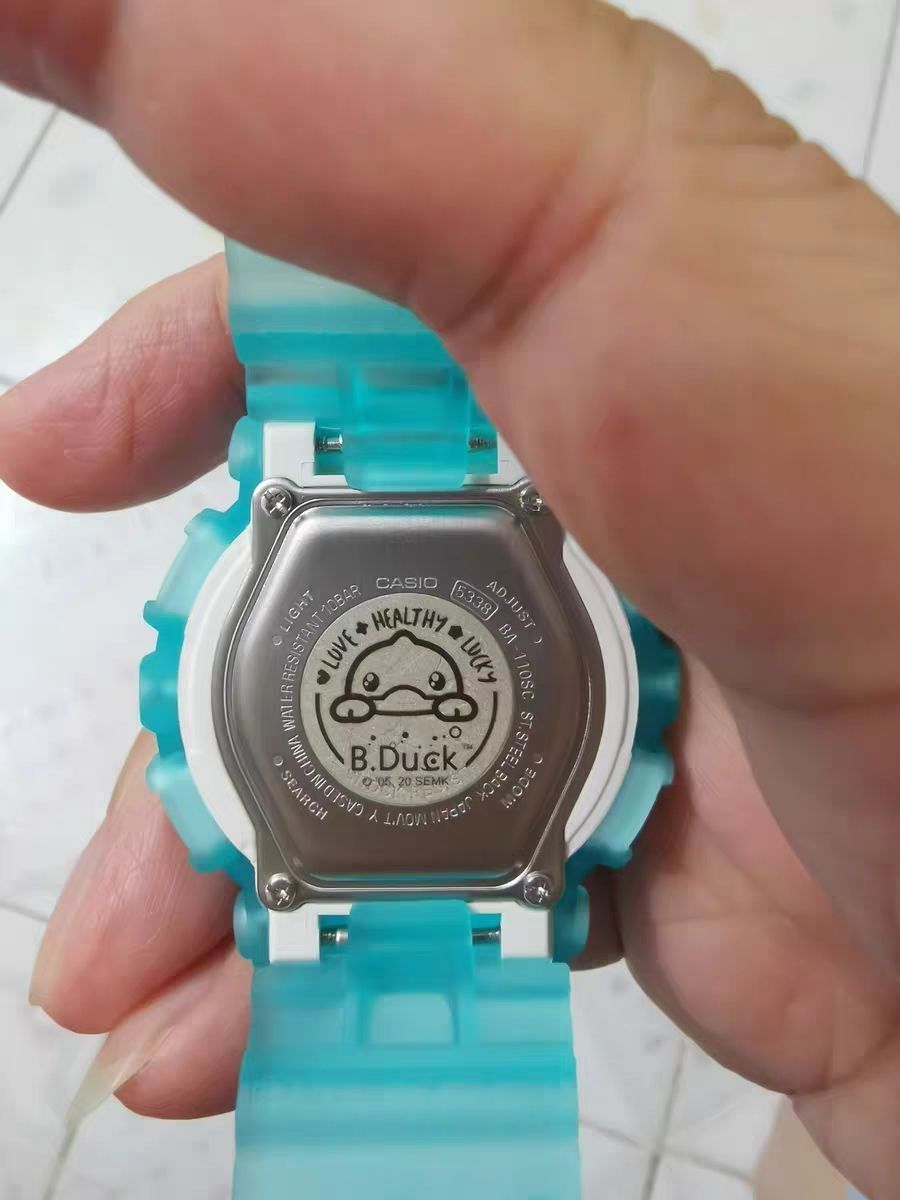 卡西欧 BABY-G系列冰川冰韧海玻璃磨砂半透明表  BA-110SC-2A种草。