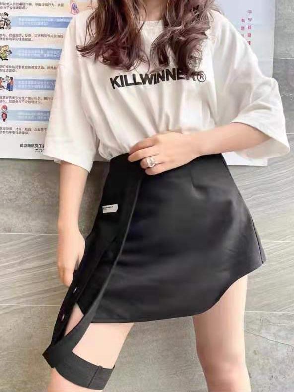 虚拟现实纯色绑腿裙 女装