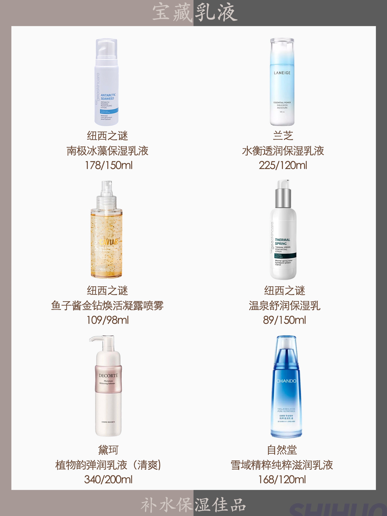 宝藏乳液，补水保湿精品！