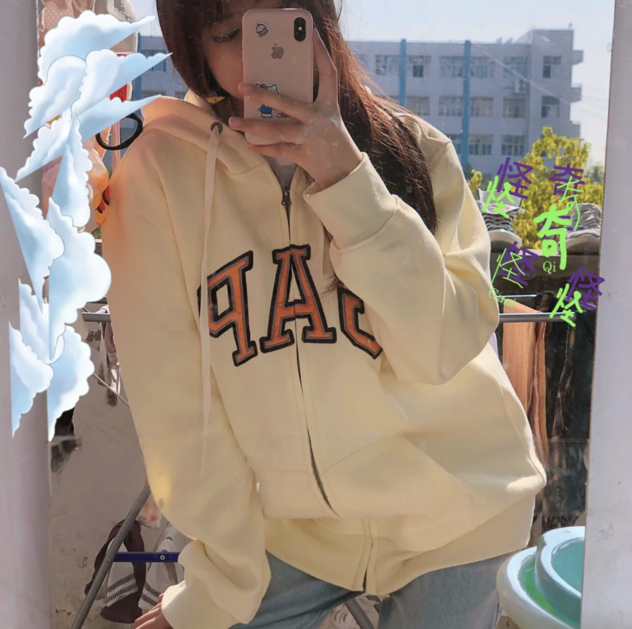 【长青爆款】Gap 经典logo拉链开衫连帽卫衣