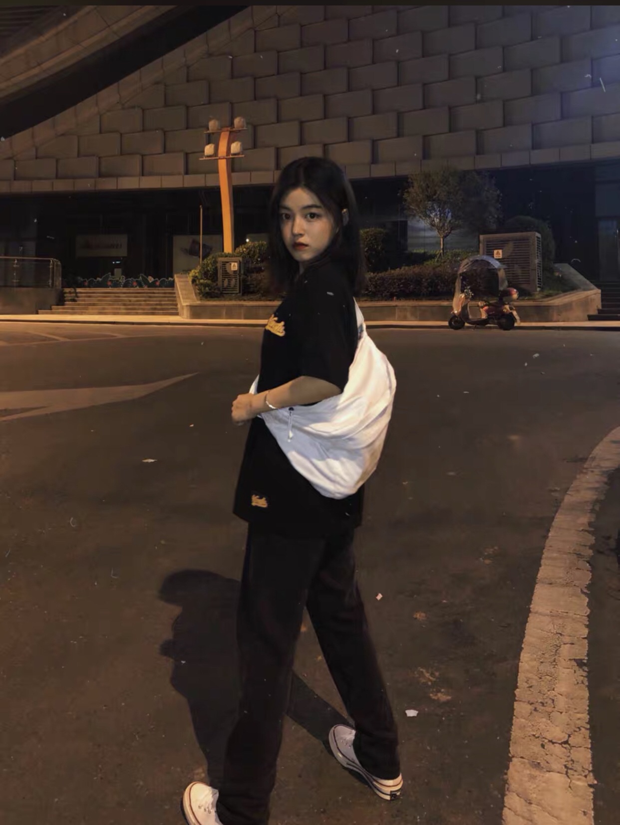 A chock 侃爷同款做旧直筒运动裤
